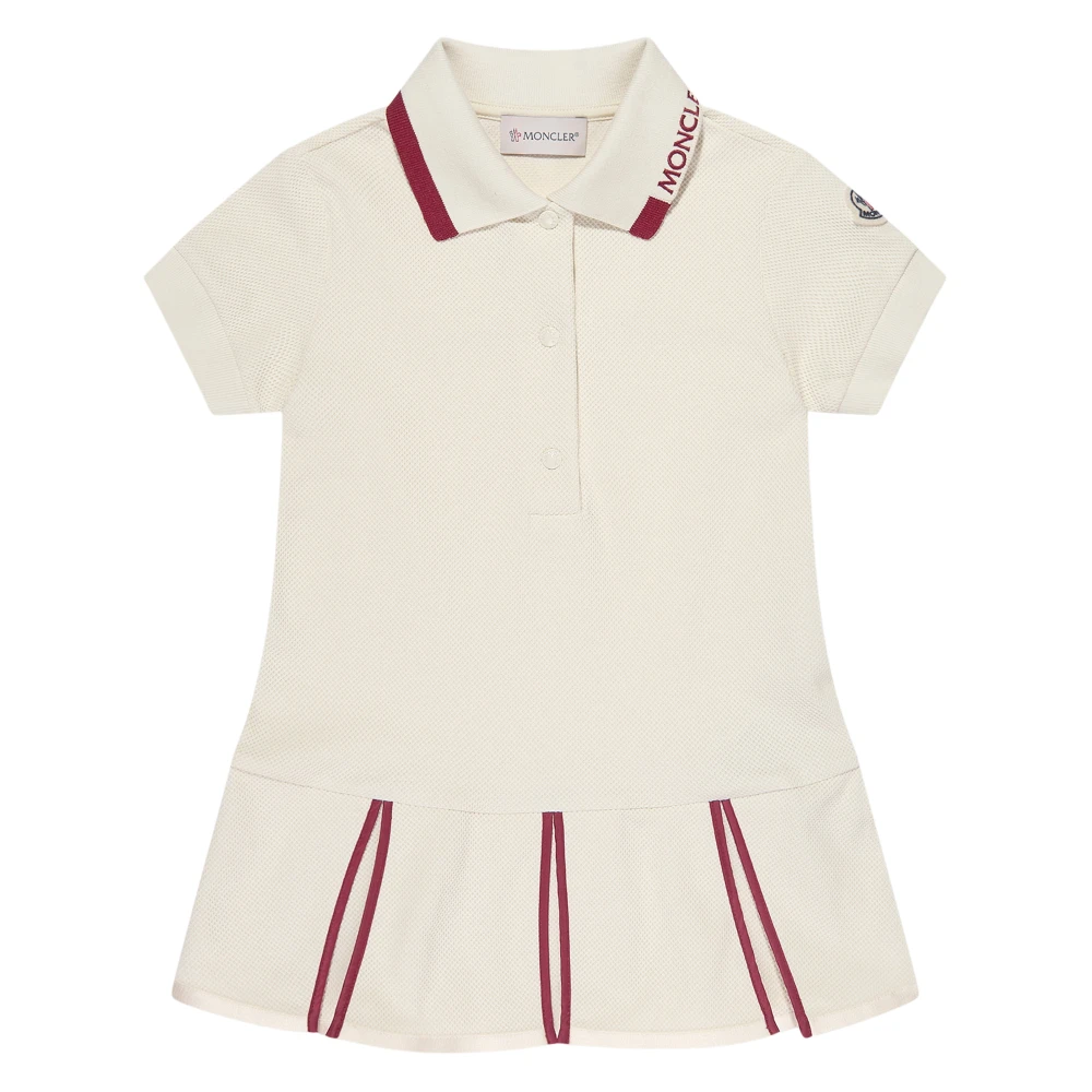 Moncler Girls Beige Dresses, 14 Y, Logo Polo Dress