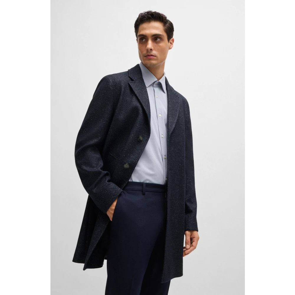 Hugo Boss Stijlvolle Jas voor Mannen Blue Heren