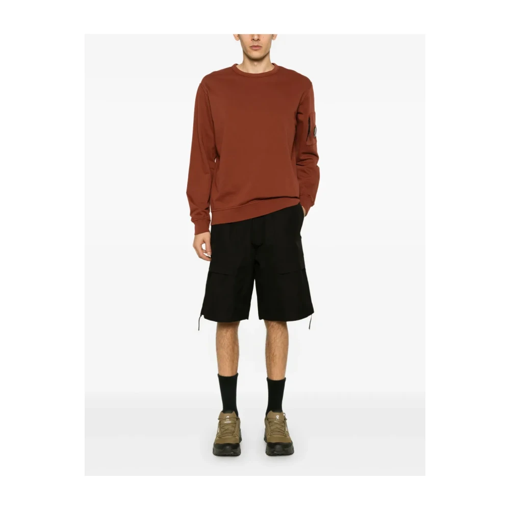 C.P. Company Bruine Crewneck Sweatshirt met Lenszak Brown Heren