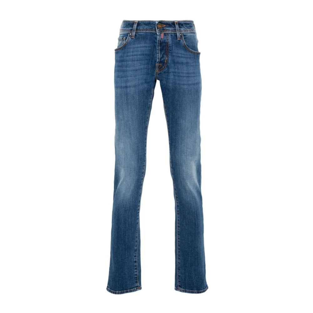 Jacob Cohën Blauwe Denim Jeans met Sjaal Detail Blue Heren