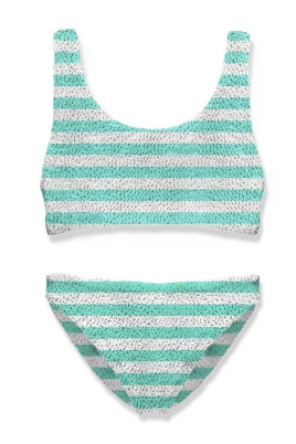 Crinkle Stripes Bikini
