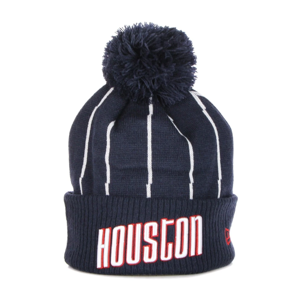 New Era Men's Blue Houston Rockets Pom Pom Beanie