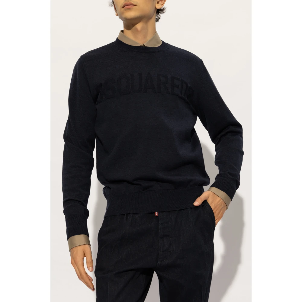 Dsquared2 Wollen trui Blue Heren