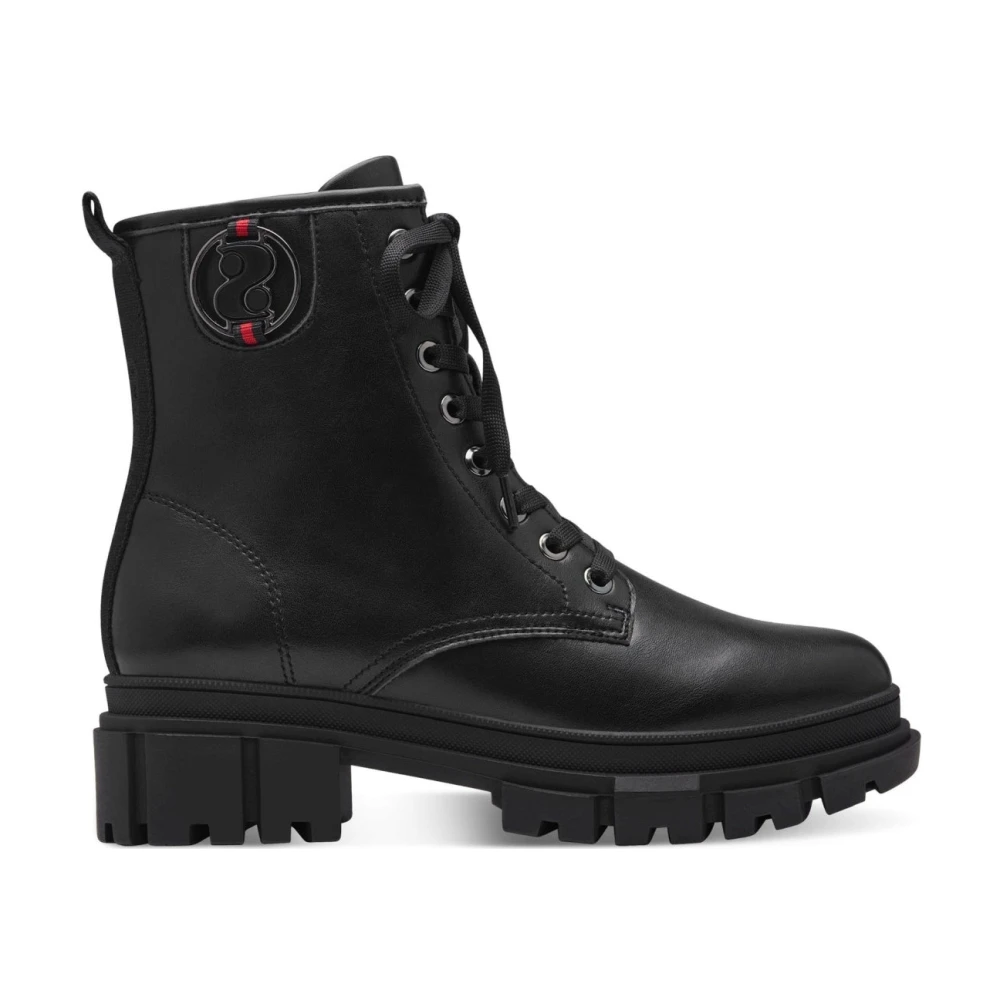 S.oliver Women's Black Lace-Up Boots, 6 Uk, Closed Booties For