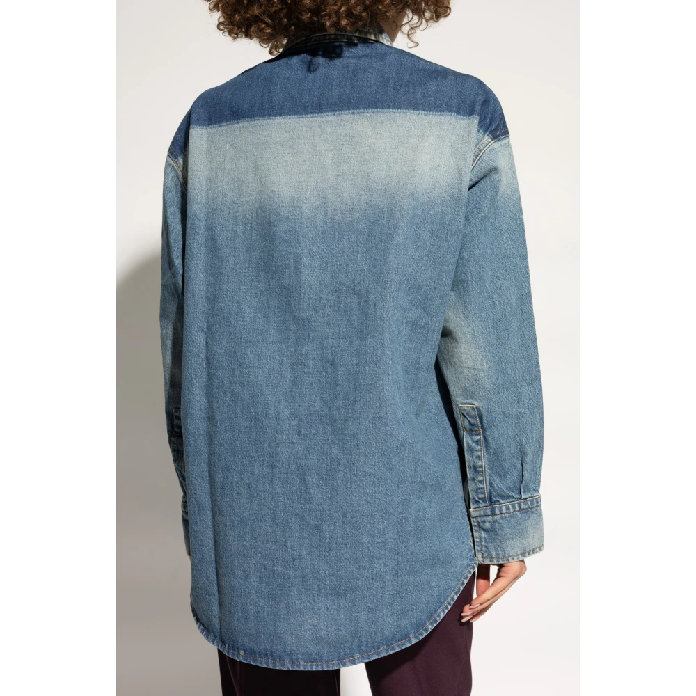 Victoria Beckham Denim Overhemd Blue Dames