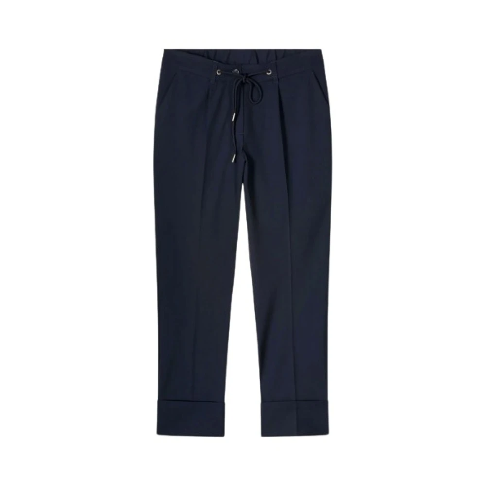 Summum Woman Moderne Geplooide Broek Blue Dames