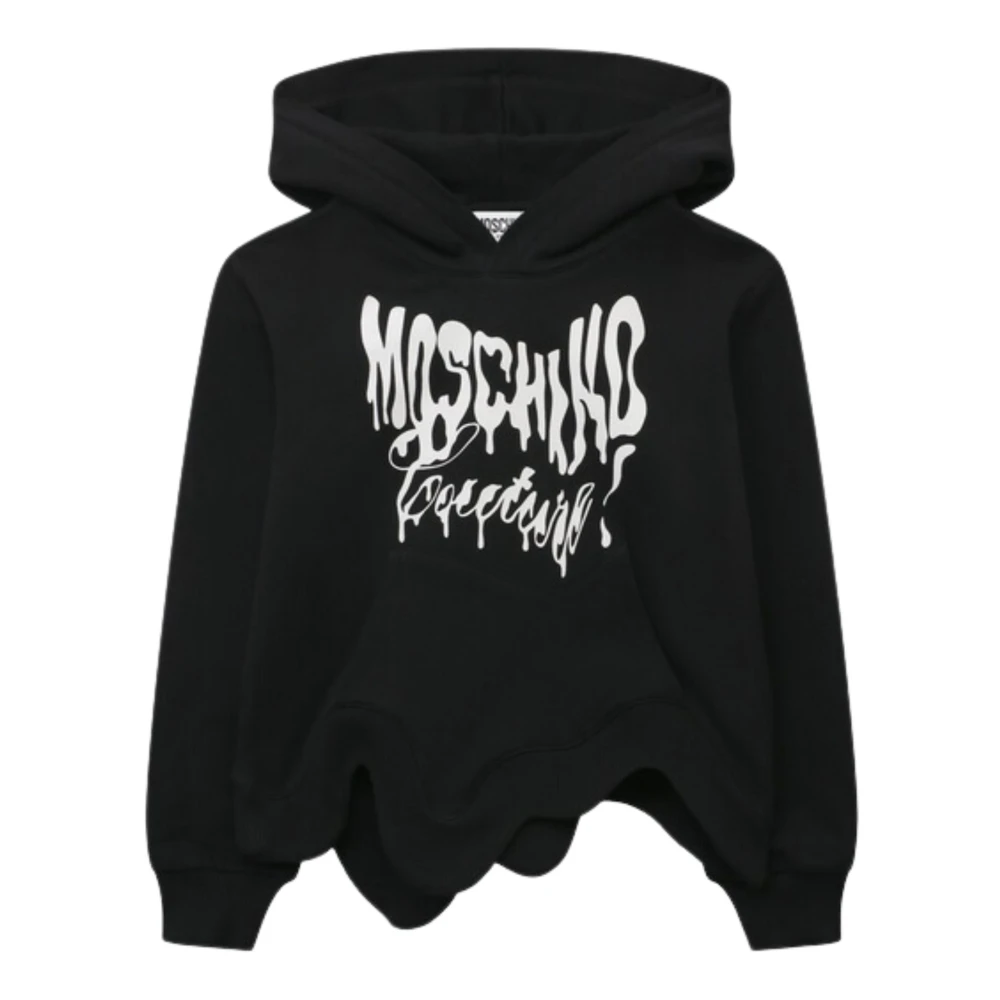 Moschino Svart Hoodie Tröja Logo Print Black, Pojke