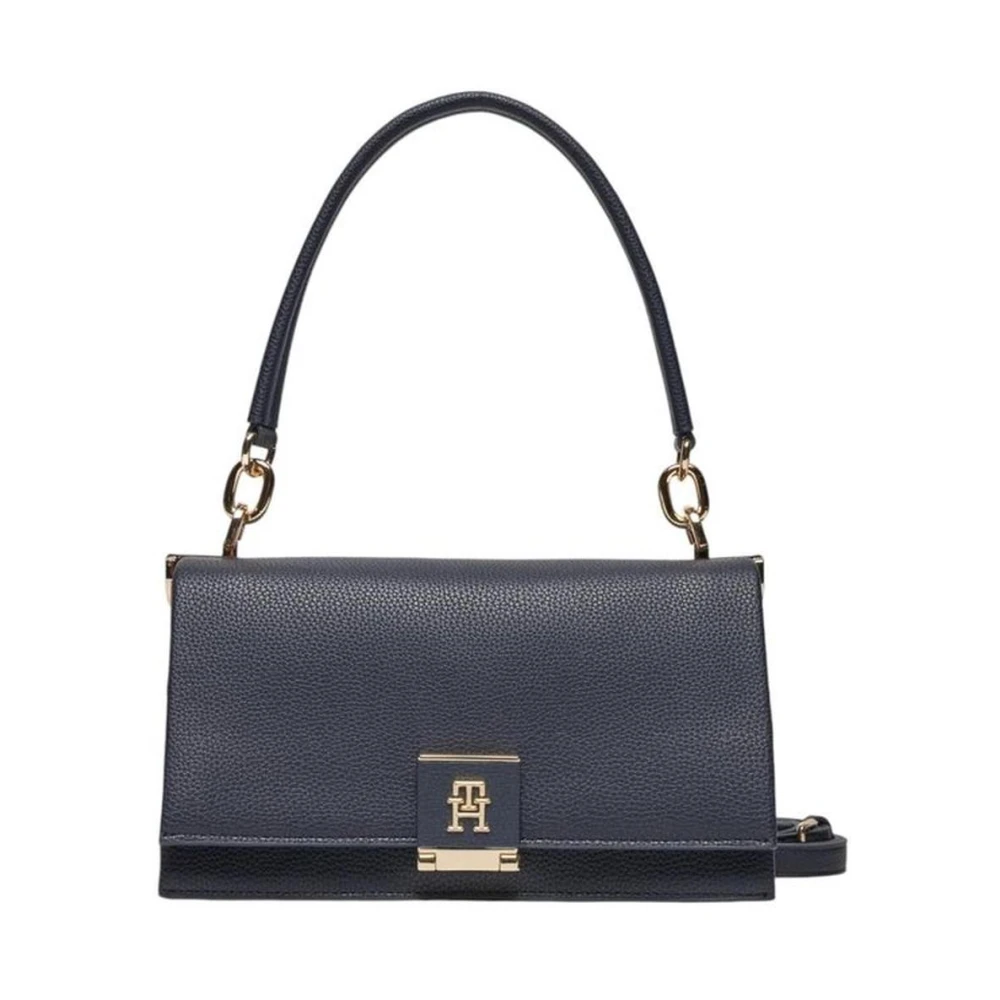 Tommy Hilfiger Moderne Blauwe Polyurethaan Dames Handtas Blue Dames
