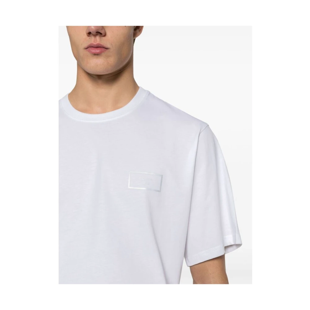 Martine Rose Reflecterend Logo Print T-shirt White Heren