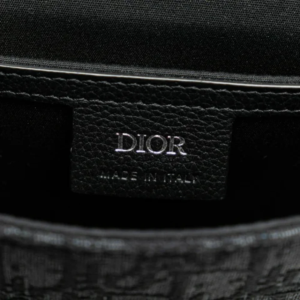 Dior Vintage Pre-owned Canvas shoulder-bags Black Dames