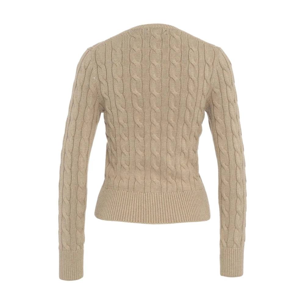 Polo Ralph Lauren Beige Kabeltrui Vest Beige Dames