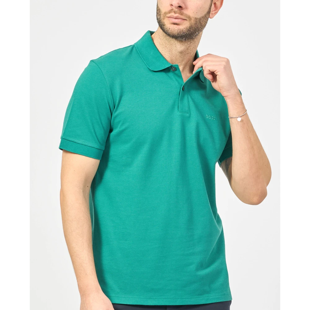 Hugo Boss Heren Polo Shirt met Geborduurd Logo Green Heren