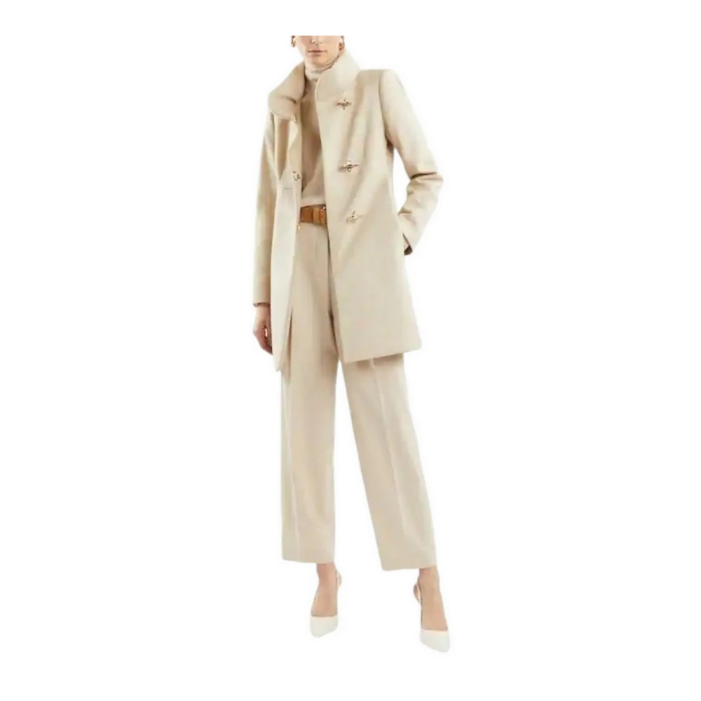 Fay Romantische Jas Ivoor Beige Dames