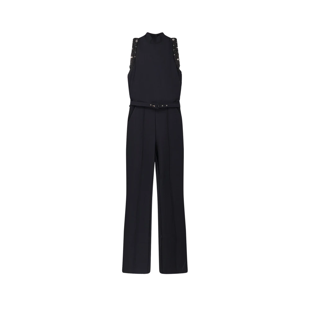 Chiara Boni Women's Black Sleeveless Dress With Bead Detail - Jumpsuits - 2XS - Jumpsuits & Playsuits