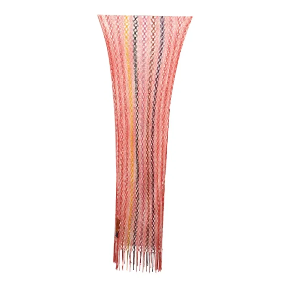 Missoni Pre-owned Fabric scarves Pink Unisex