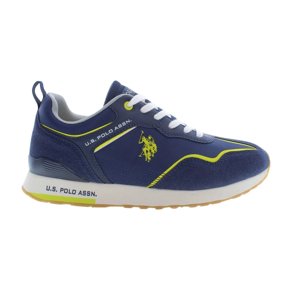 U.s. Polo Assn. Men's Blue Sneakers,, Contrasting Detail Logo Sneaker Size 10 Uk
