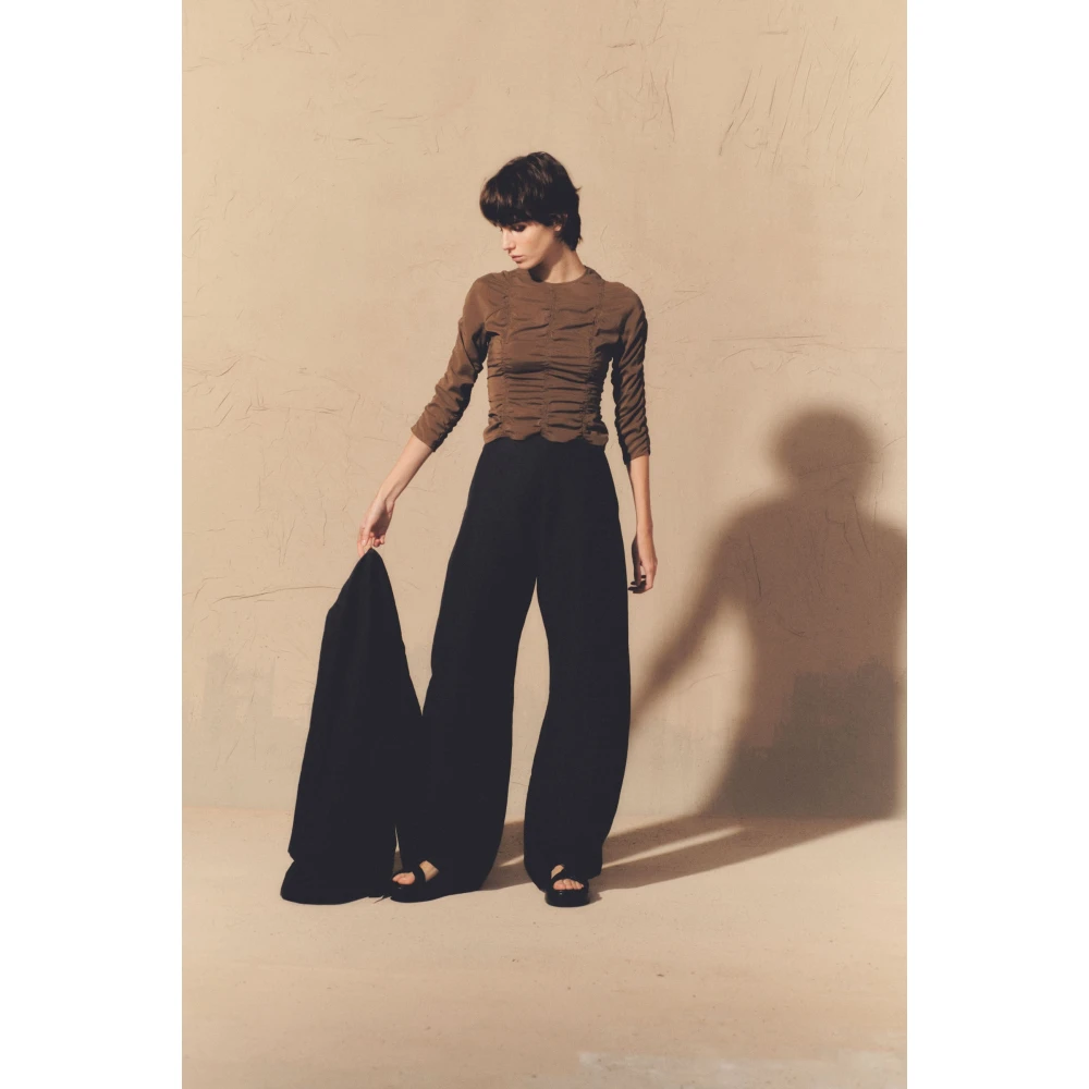 Cortana Chiara rookgrijze broek Black Dames