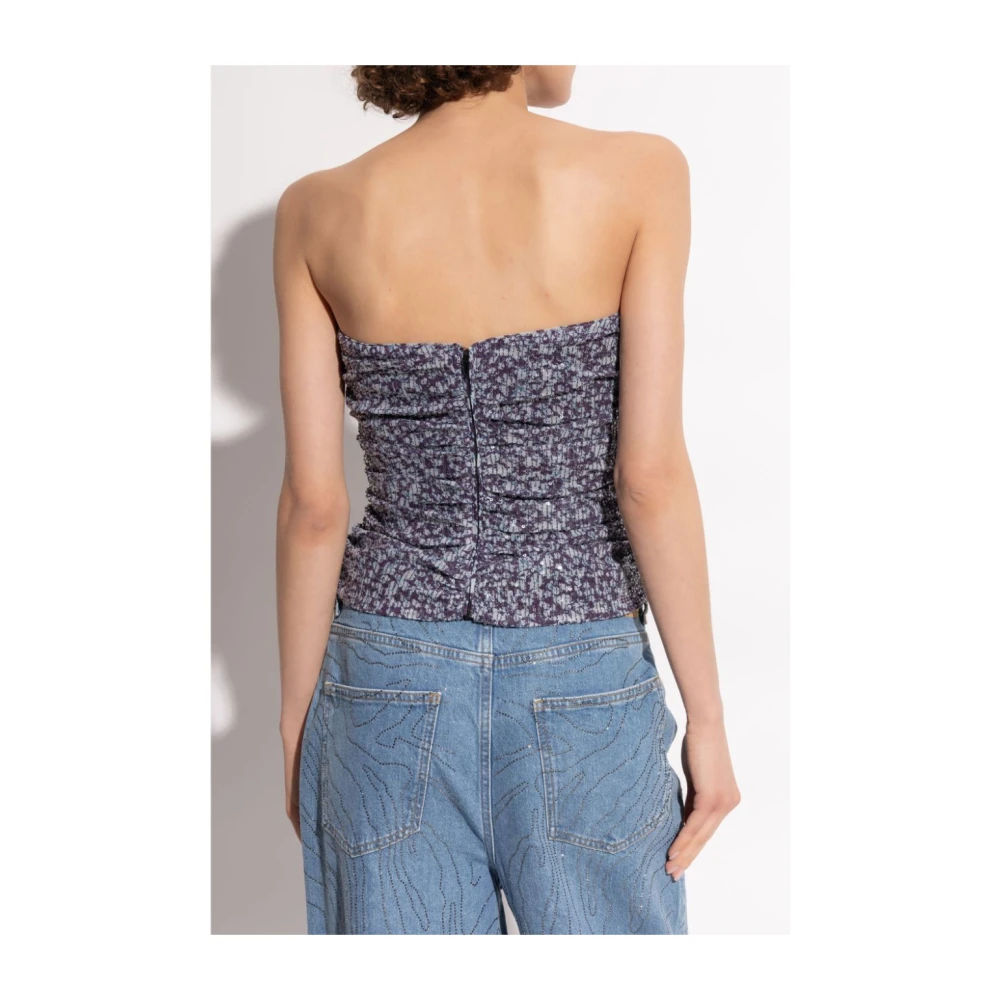 Rotate Birger Christensen Cropped Top met Ruffles Multicolor Dames