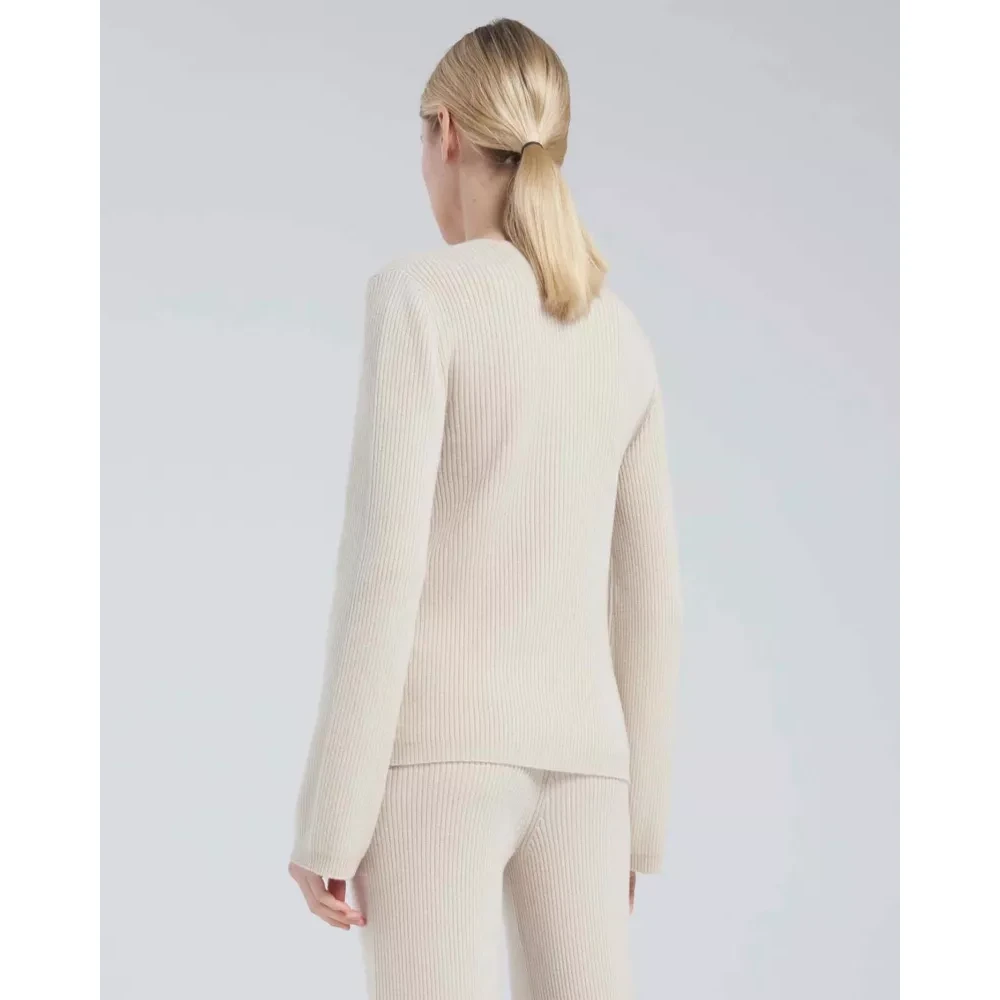 Lorena Antoniazzi Wol Kasjmier Trui Beige Dames