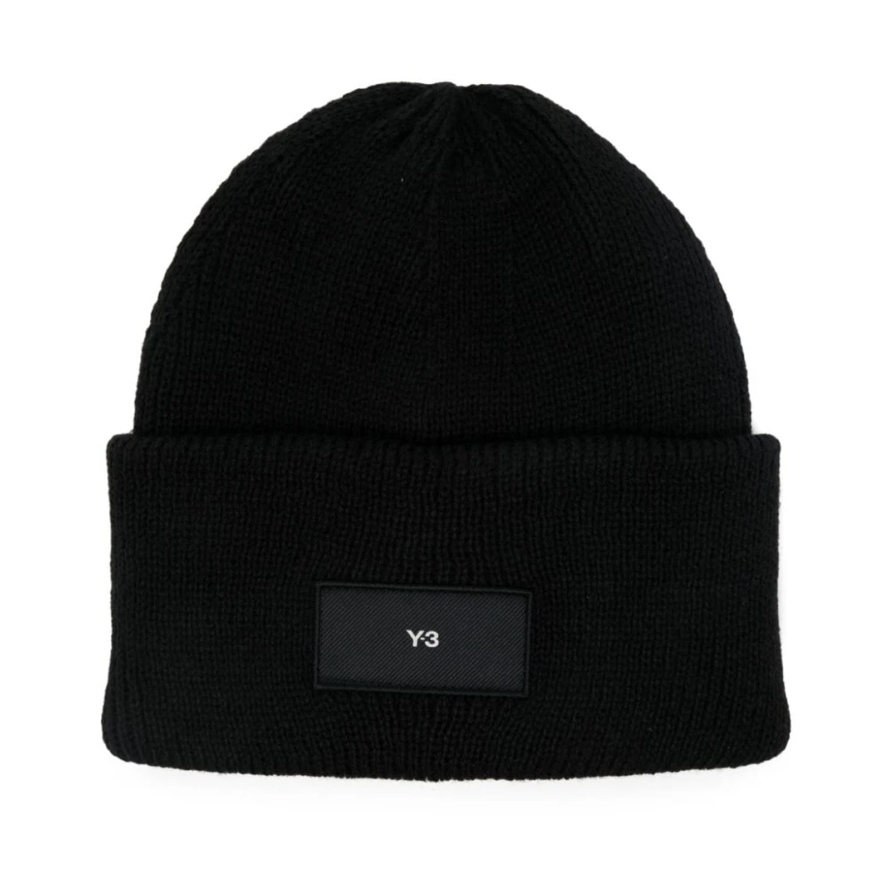 Y-3 Zwarte Beanie Muts Black Heren