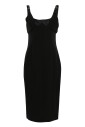 black-baroque-buckle-midi-dress