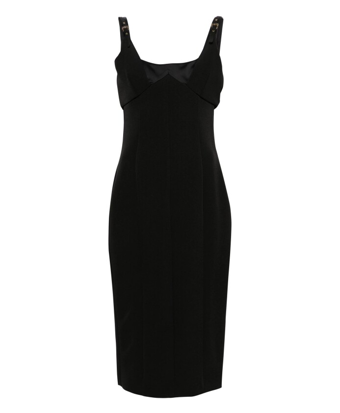 black-baroque-buckle-midi-dress