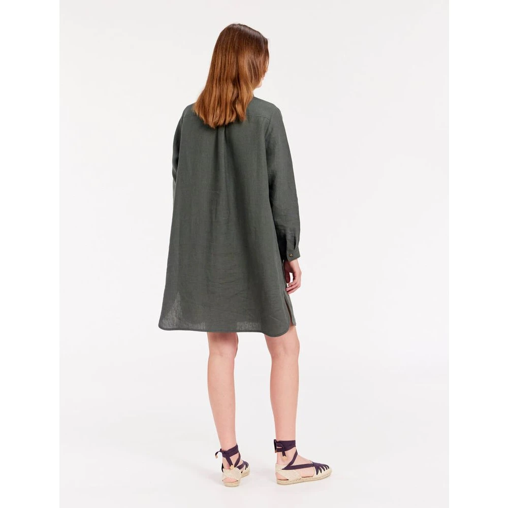 Ines De La Fressange Paris Monica Linnen Jurk Green Dames