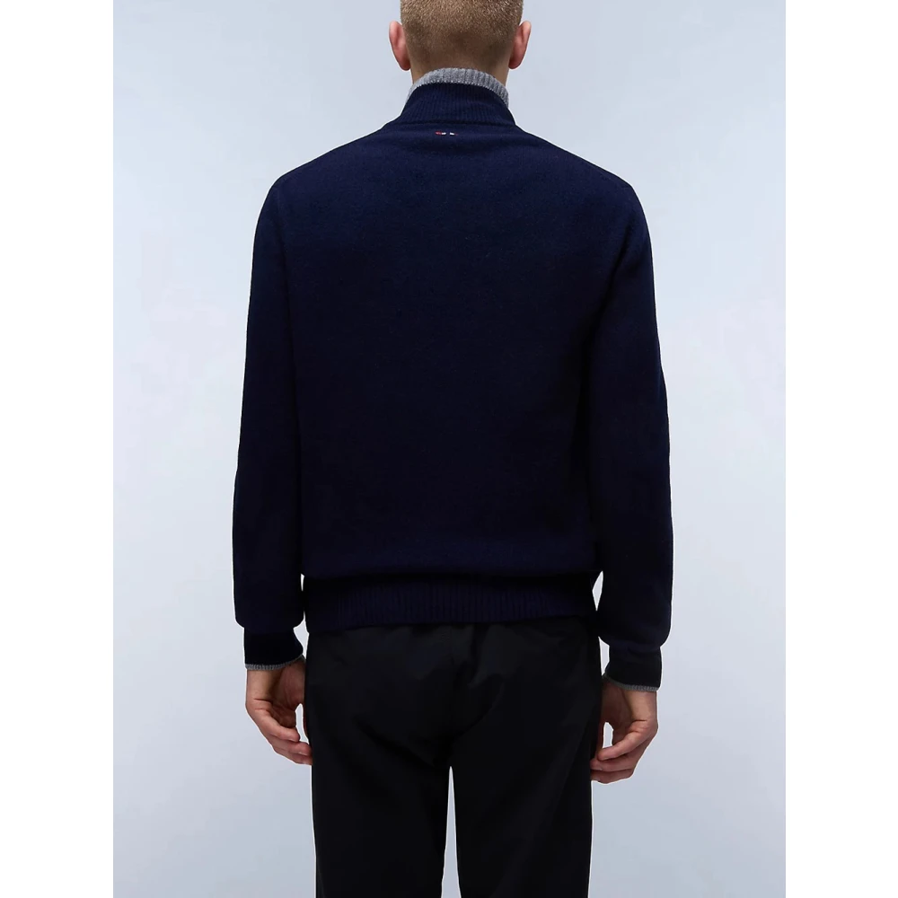 Napapijri Noorse Vlag Half Zip Sweater Blue Heren