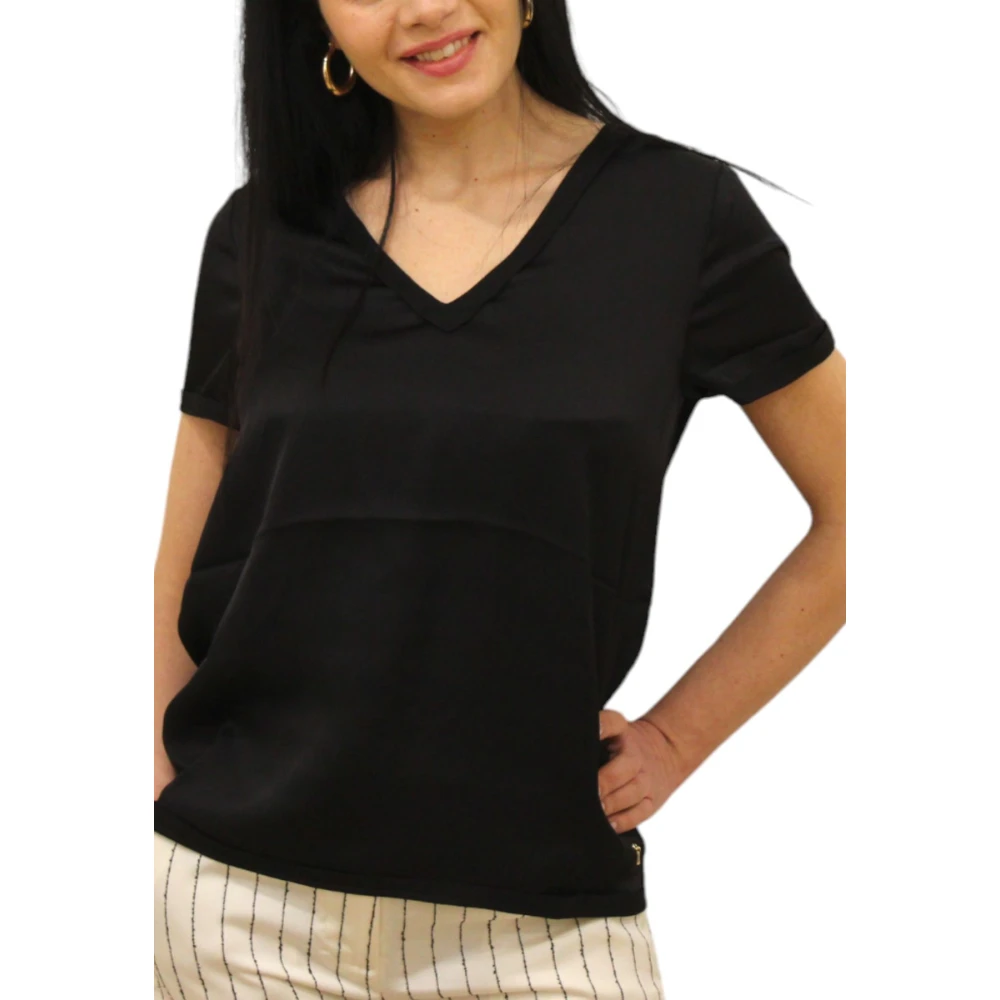 Kocca Korte Mouw Blouse Black Dames
