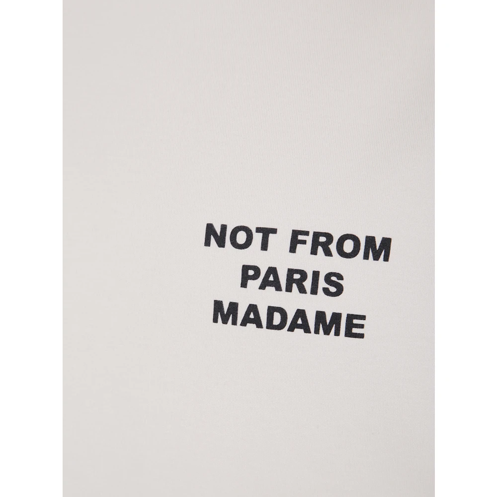 Drole de Monsieur Slogan T-shirt in Mastic Kleur Beige Heren