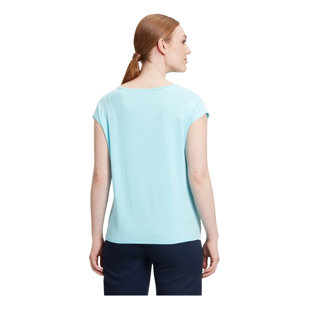 Betty & Co Geplooid blouse shirt Blue Dames