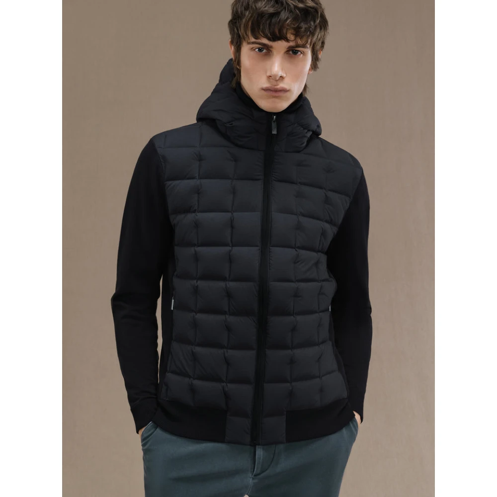 RRD Katoenen Eend Hood Gebreid Jack Zwart Black Heren