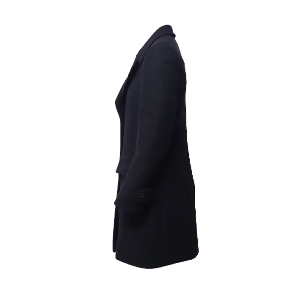 Prada Vintage Pre-owned Wool outerwear Black Dames