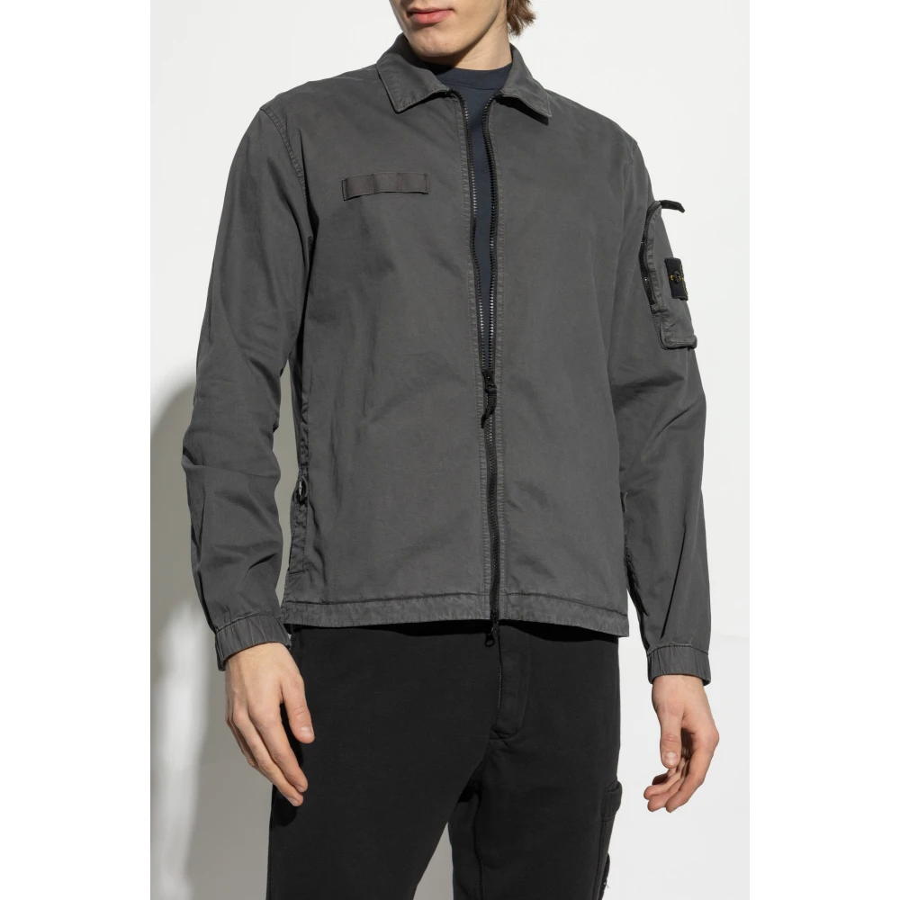 Stone Island Jas met logo Gray Heren