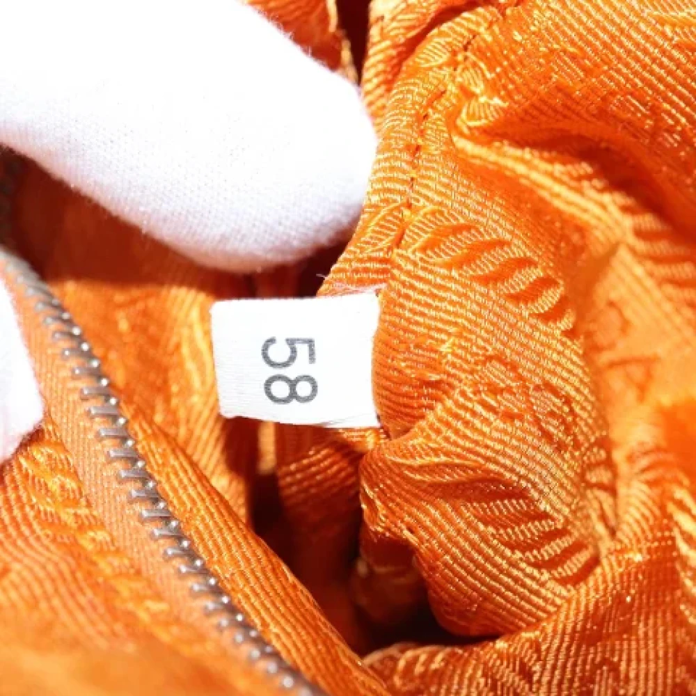 Prada Vintage Pre-owned Nylon prada-bags Orange Dames