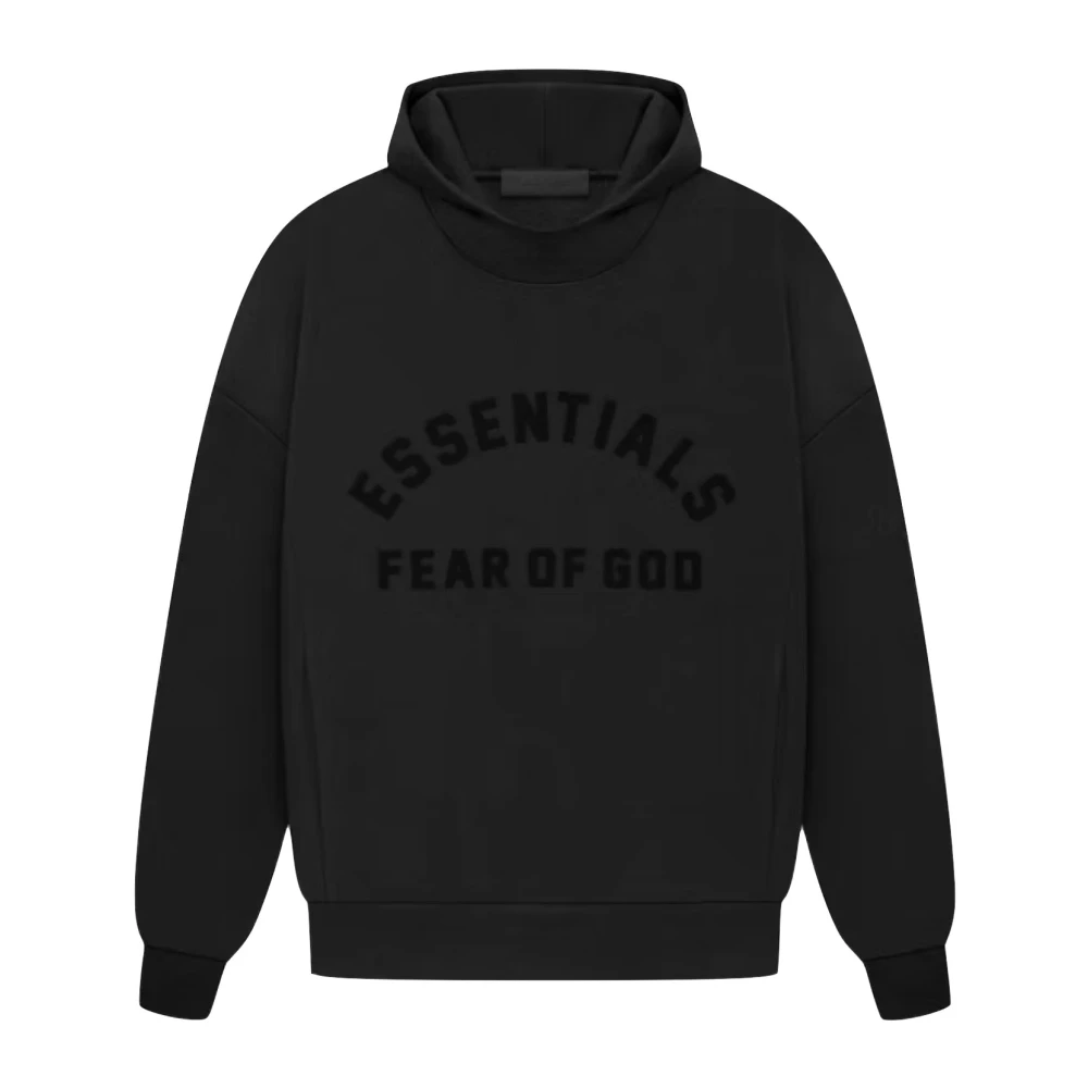 Fear Of God Zwarte Essential Hoodie Limited Edition Black Heren