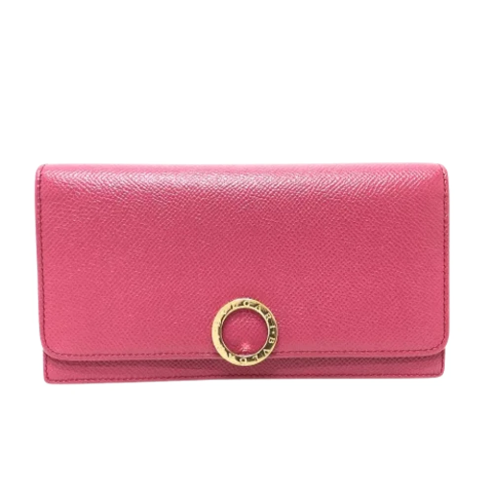 Bvlgari Vintage Pre-owned Leather wallets Pink Dames