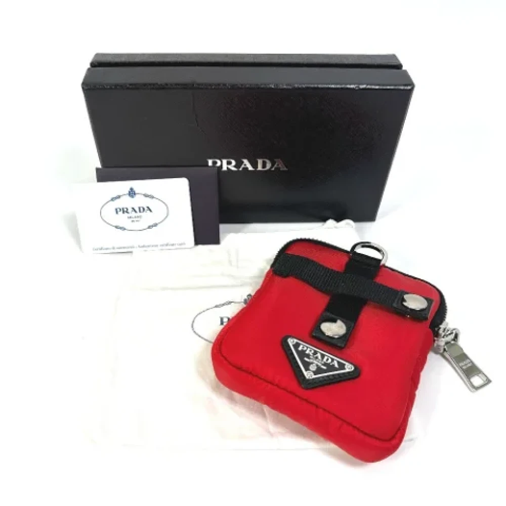 Prada Vintage Pre-owned Fabric prada-bags Red Heren