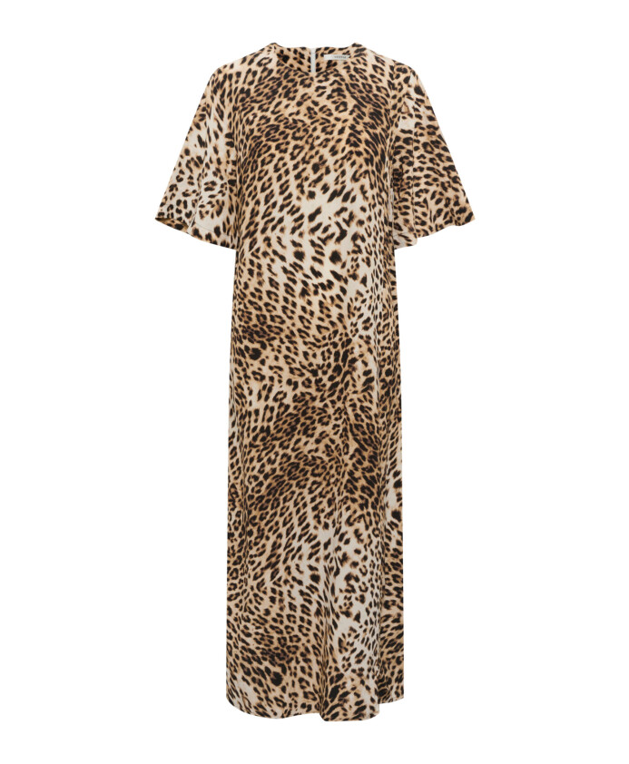luipaardprint-jurk-met-korte-mouwen