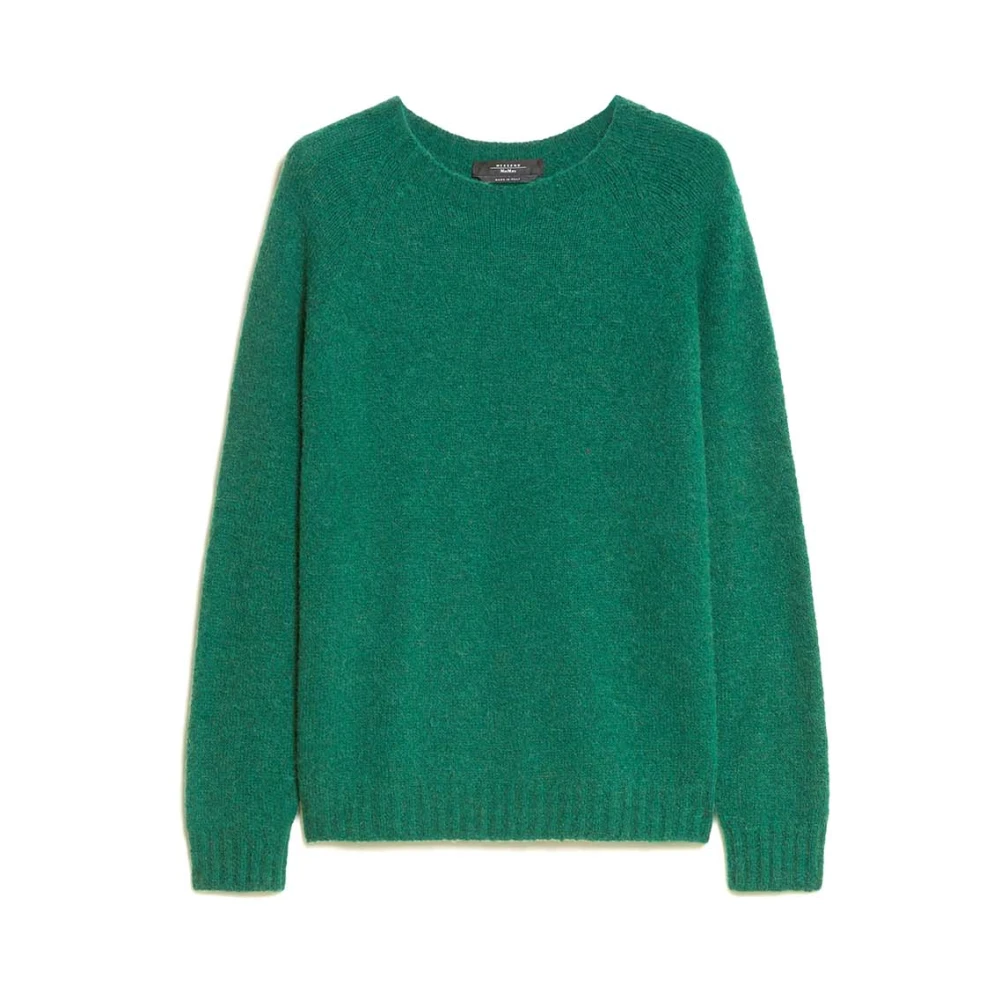 Max Mara Groene Alpaca Katoen Trui Green Dames