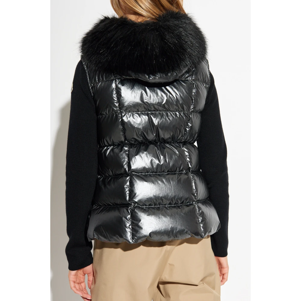 Moncler Vest `Anse` Gray Dames