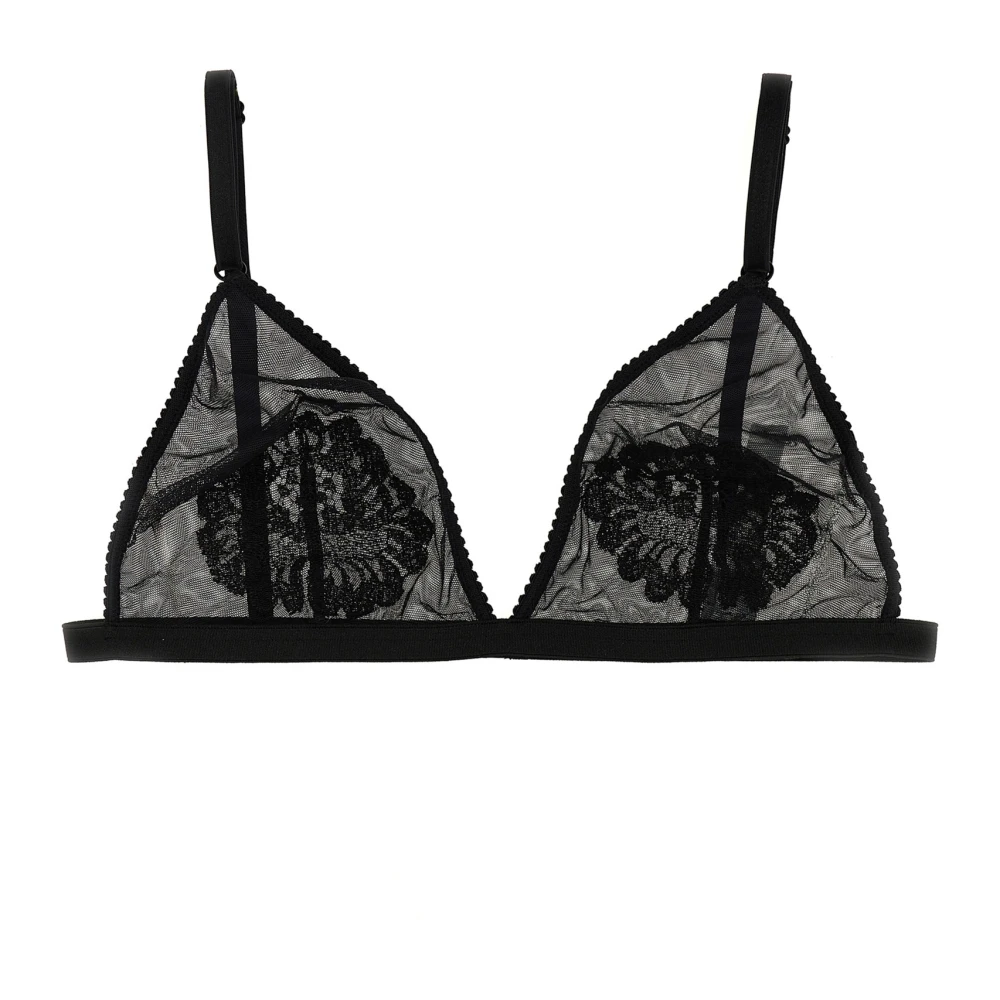 Dolce & Gabbana Women's Black Lace And Tulle Soft-Cup Triangle Bra