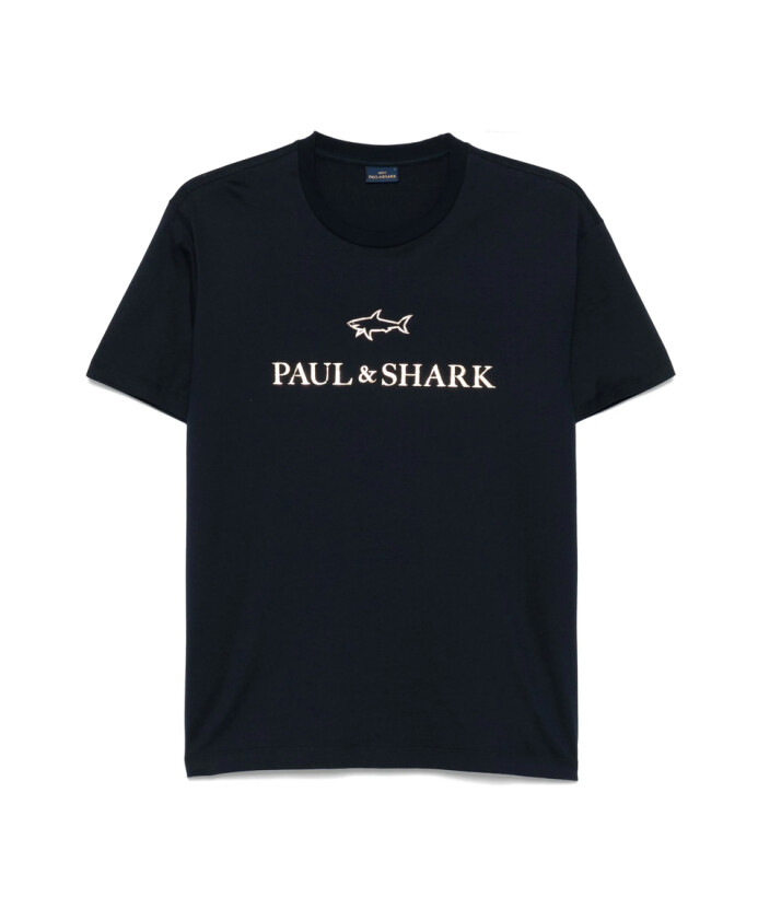 bleu-marine-imprime-requin-col-rond