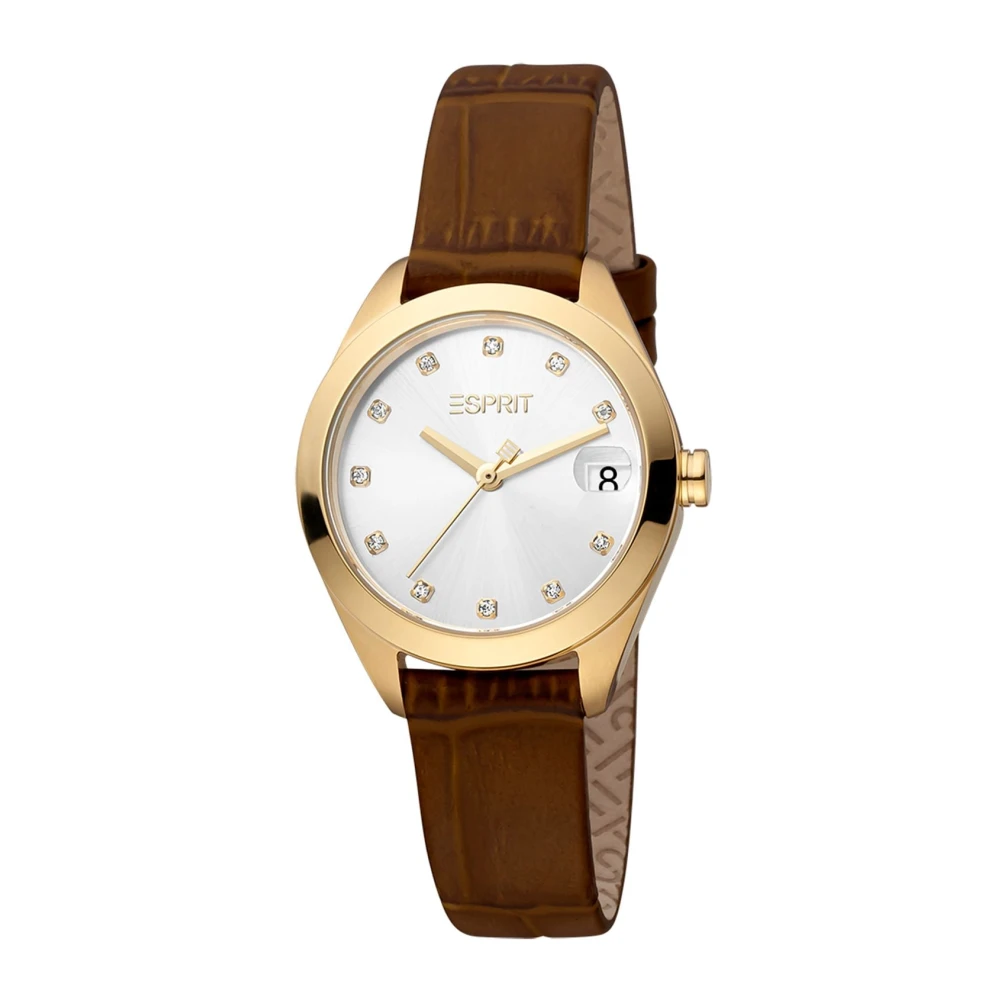 Esprit real shop leather watch