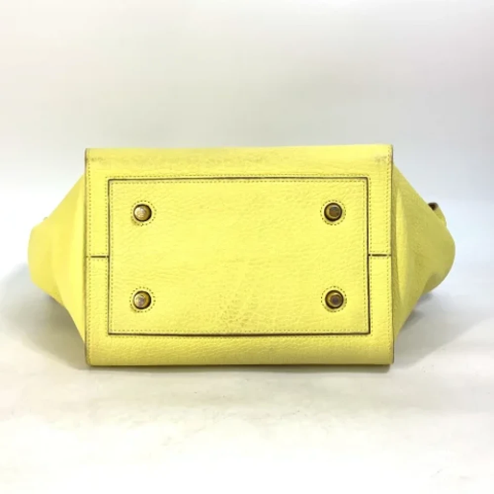 Celine Vintage Pre-owned Leather shoulder-bags Yellow Dames
