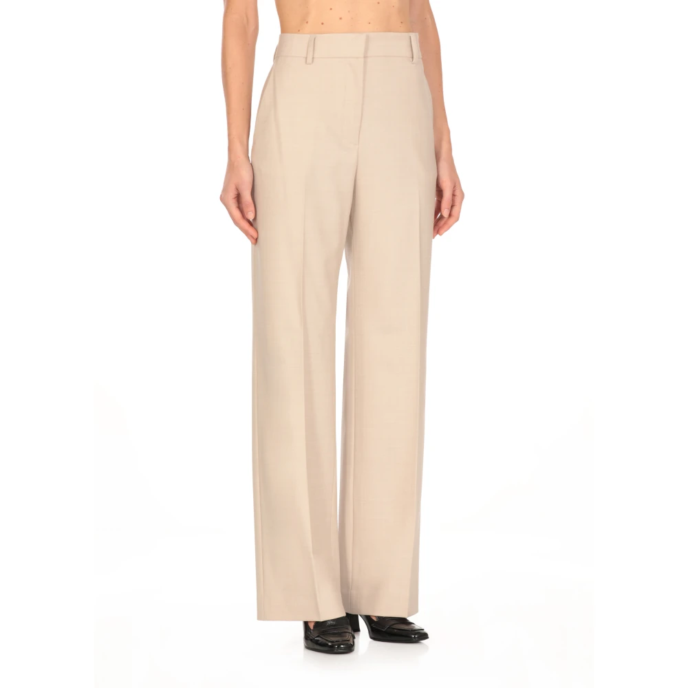 Antonelli Firenze Beige wollen broek met zakken Beige Dames