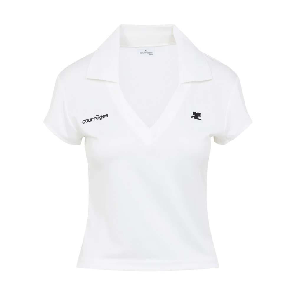 Courrèges Donna Bianco Top, M, New,