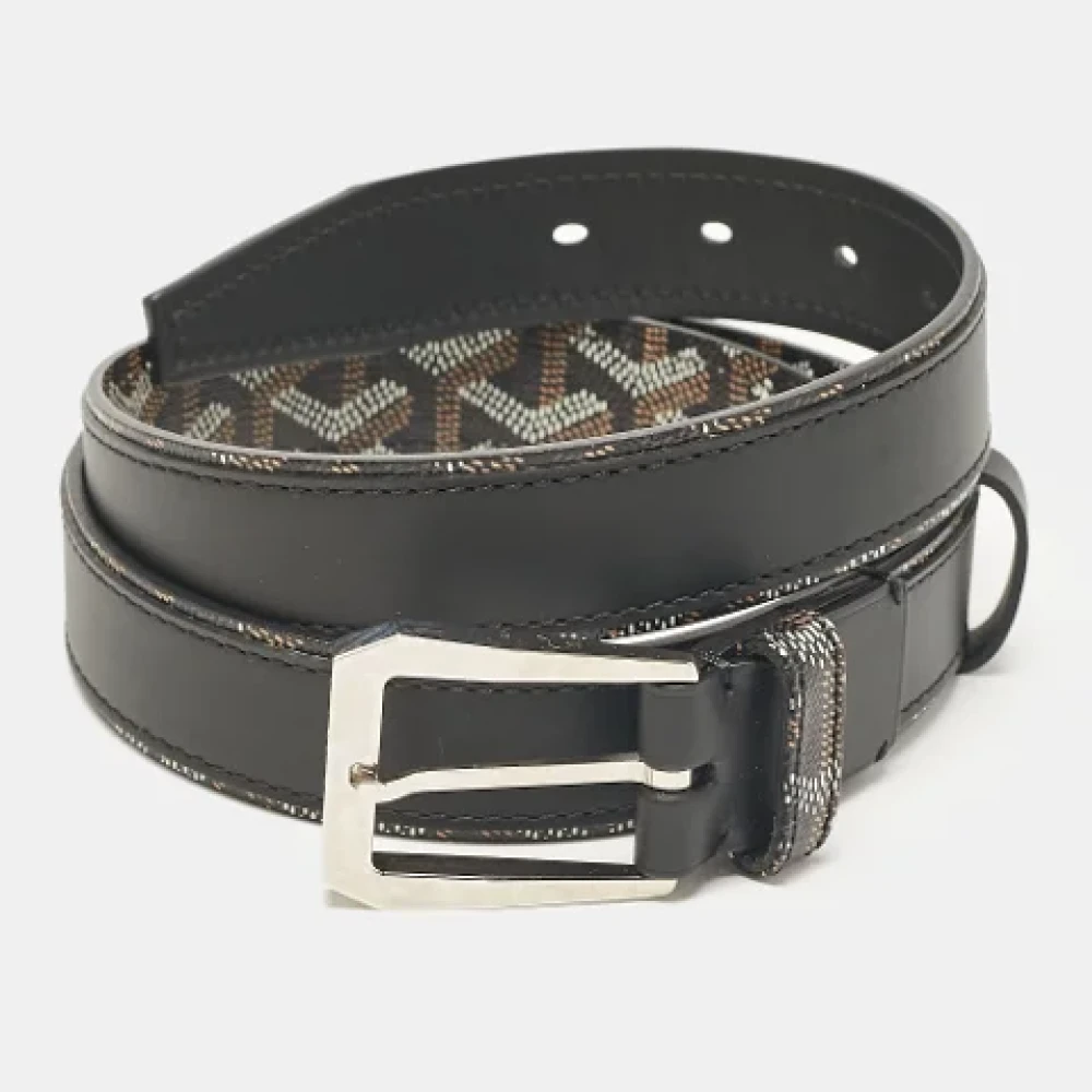 Goyard Vintage Pre-owned Coated canvas belts Black Dames