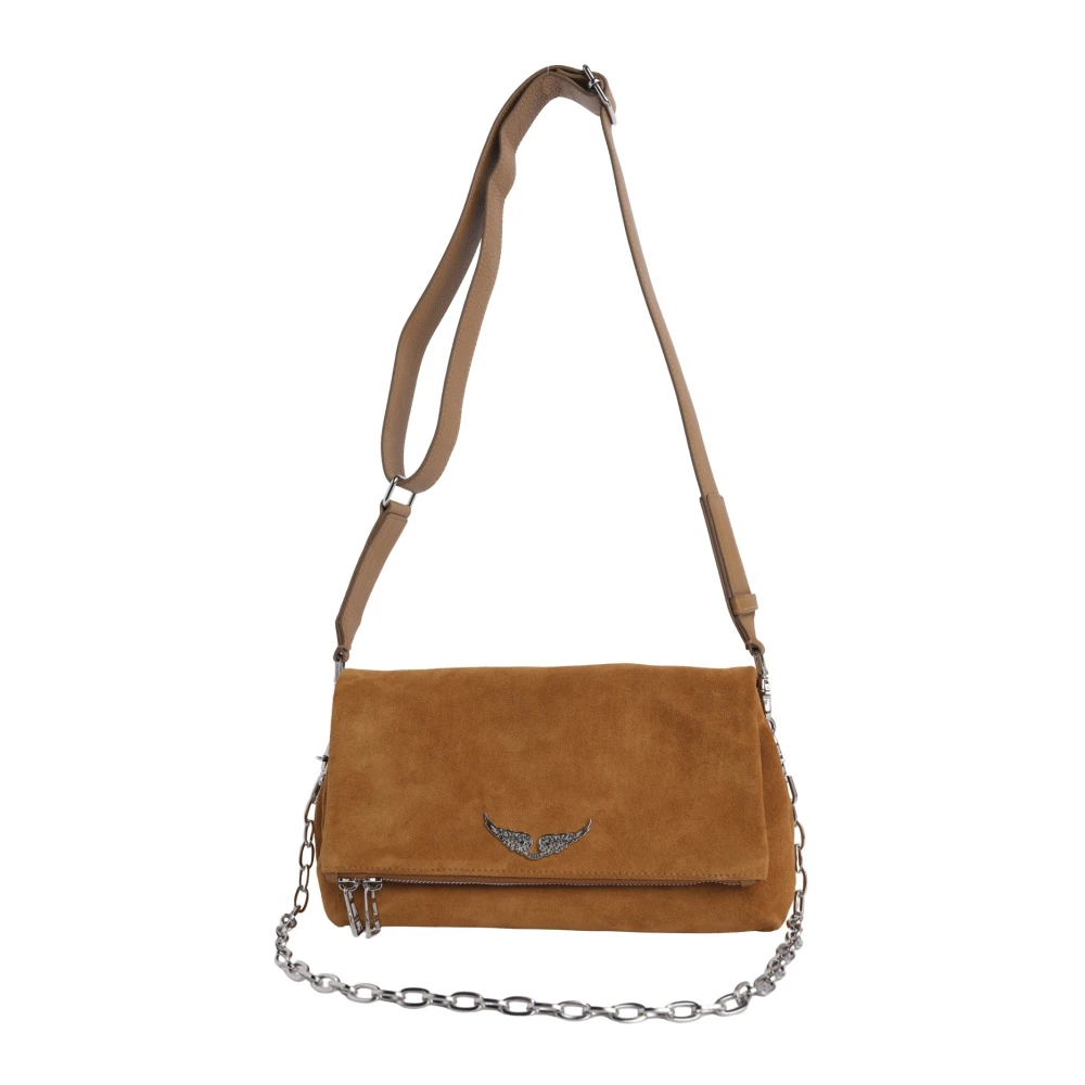 Zadig & Voltaire Rock suède samenstelling 100% rundleer Brown Dames