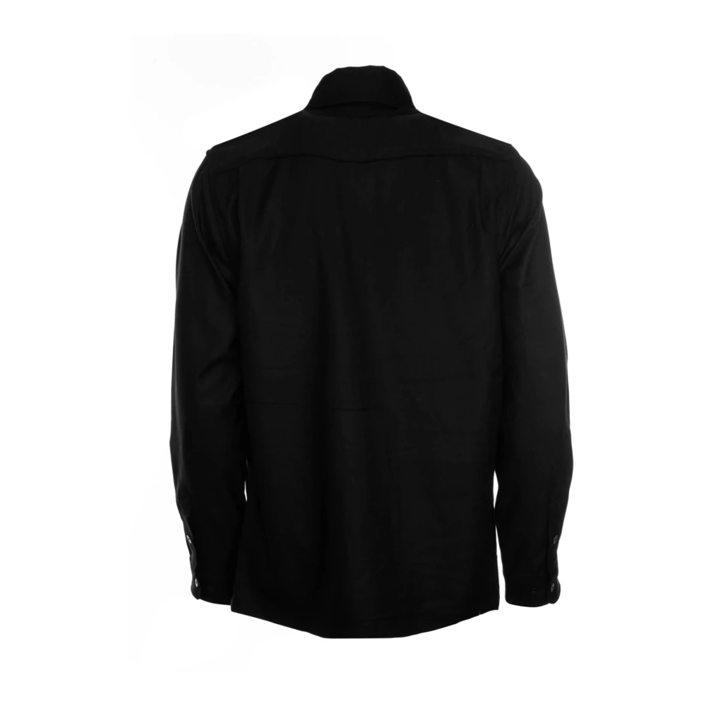 Samsøe Zip Shirt Jas met Kraag Black Heren